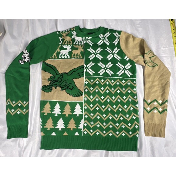 Philadelphia Eagles NFL Football Team Apparel Ugly Christmas Sweater Adult L - Picture 1 of 10